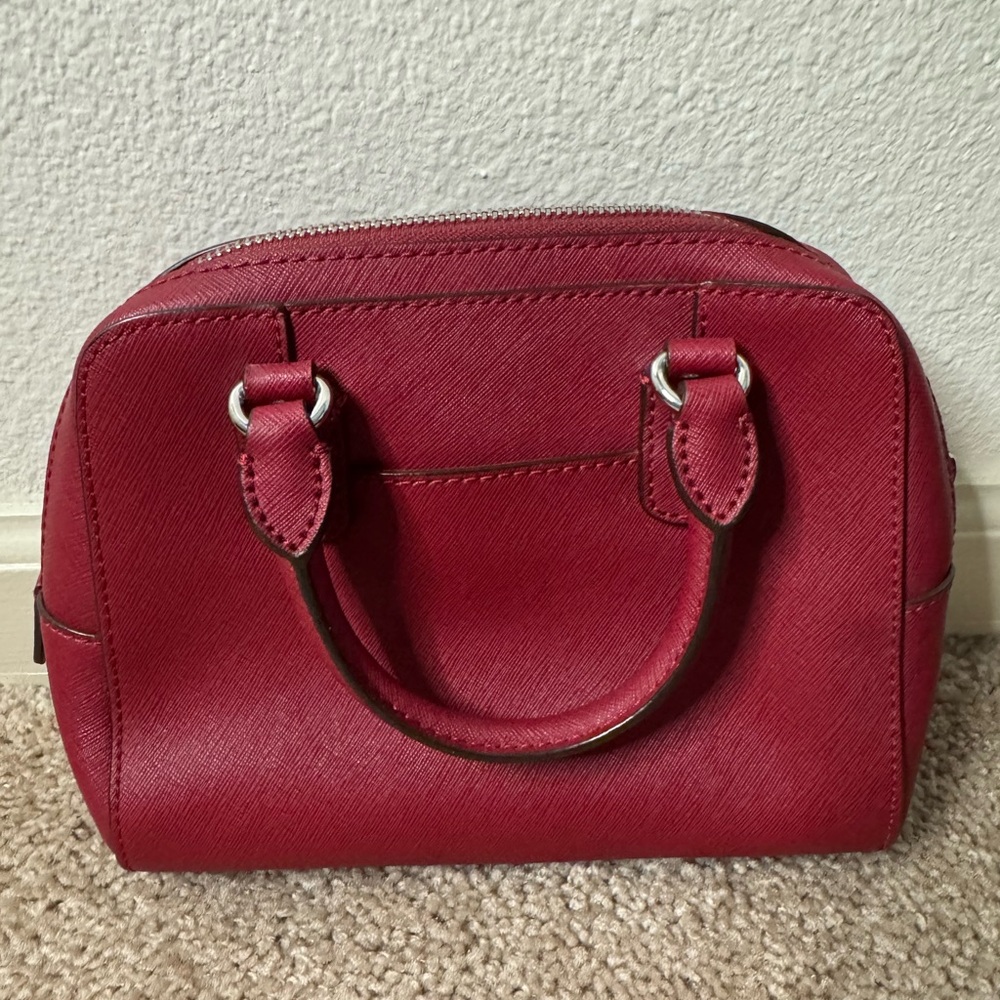 Michael Kors Red Saffiano Mini Satchel - Picture 2 of 5